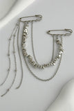 Stylish Pin and Chain Jacket Accessory