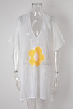 Floral Mesh Beach Cover-Up