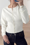 Chic Ribbed Cardigan with Long Sleeves