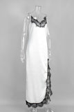 Lace-Trimmed Casual Maxi Dress