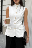 Button-Front Sleeveless Top