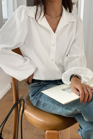 Elegant Button-Front Blouse for Versatile Style