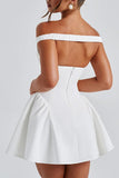 Off-Shoulder Evening Mini Dress