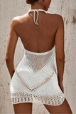 Halter Crochet Mini Dress