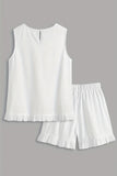 Ruffle Trim Short Set