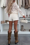 Lace Long-Sleeve Short Set