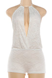 Halter Neck Lace Romper