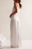 Lace Trim Pants Set