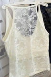 Lace-Back Tank Top