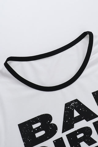 Graphic Slogan Fitted Tee