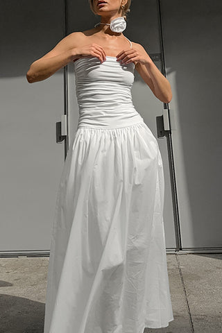 Strapless Ruched Casual Dress