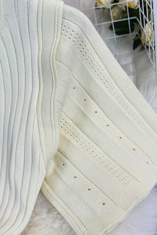 Buttoned Ribbed Casual Dress