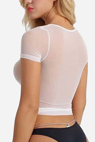 Chic Sheer Cropped Tank Top