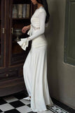 Elegant Long-Sleeve Casual Dress