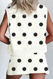 Polka Dot Skirt Set with Sleeveless Top
