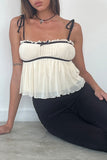 Tie-Strap Peplum Camisole