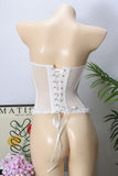 Strapless Mesh Bustier Top