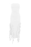 Strapless Ruched Vacation Dress