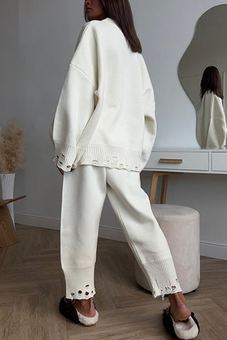 Relaxed Fit Sweater and Pants Set