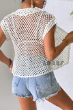 Button-Front Crochet Cardigan