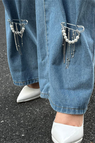 Pearl-Embellished Safety Pin Accessories