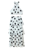 Polka Dot Halter Skirt Set
