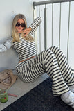 Striped Long Sleeve Pants Set