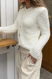 Textured Button-Up Cardigan