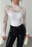 Elegant Lace Long-Sleeve Blouse