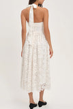 Lace A-Line Midi Dress