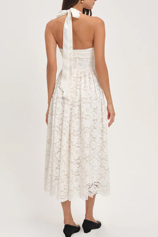 Lace A-Line Midi Dress
