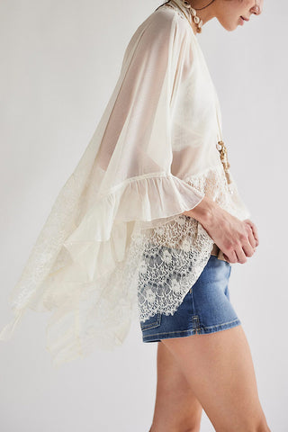 Lace Detail Flowing Blouse