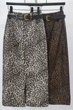 Leopard Print Midi Skirt