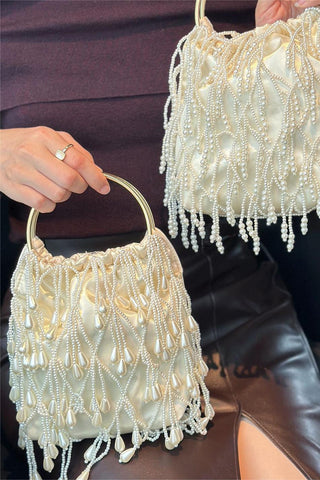 Elegant Beaded Handle Bag