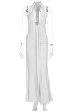 Halter Neck Evening Dress