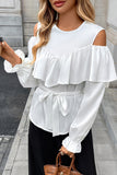 Ruffle Tie-Front Blouse