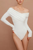 Off-Shoulder Ruched Bodysuit