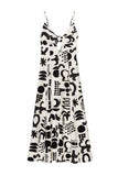 Abstract Print Sundress with Cutout Detail