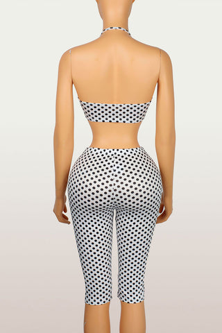 Polka Dot Halter Pants Set