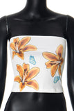 Floral Strapless Tank Top