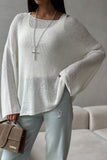 Classic Open Knit Relaxed Fit Top
