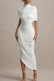 Draped Ruched Evening Dress