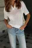 Perforated Polo Tank Top
