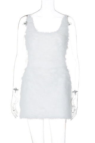 Chic Feathered Evening Dress