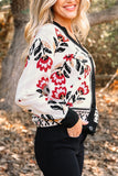 Floral Pattern Button Cardigan