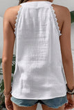 Sleeveless Lace Trim Tank Top