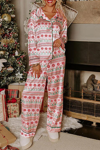 Christmas Print  2-Piece Pajama Set
