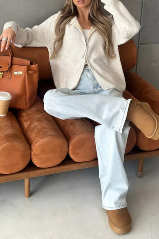 Stylish Zip-Up Cardigan