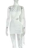 Halter Neck Mini Evening Dress