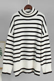 Striped Mock Neck Sweater